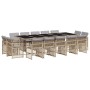 Set comedor de jardín con cojines 15 pzas ratán sintético beige de , Conjuntos de jardín - Ref: Foro24-3210876, Precio: 1,00 ...