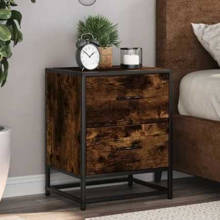 Mesitas noche 2 uds madera ingeniería roble ahumado 40x31x50 cm de , Mesitas de noche - Ref: Foro24-848679, Precio: 84,69 €, ...
