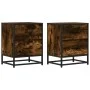 Mesitas noche 2 uds madera ingeniería roble ahumado 40x31x50 cm de , Mesitas de noche - Ref: Foro24-848679, Precio: 84,69 €, ...