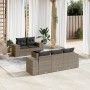 Set de muebles de jardín 6 pzas y cojines ratán sintético gris en Conjuntos de jardín | Comprar online en Foru.es
