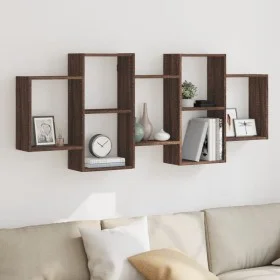 Estantería de pared madera ingeniería marrón roble 159x18x65 cm de , Estantes y estanterías - Ref: Foro24-853215, Precio: 59,...