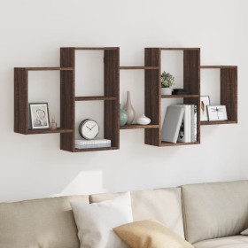 Estantería de pared madera ingeniería marrón roble 159x18x65 cm de , Estantes y estanterías - Ref: Foro24-853215, Precio: 60,...