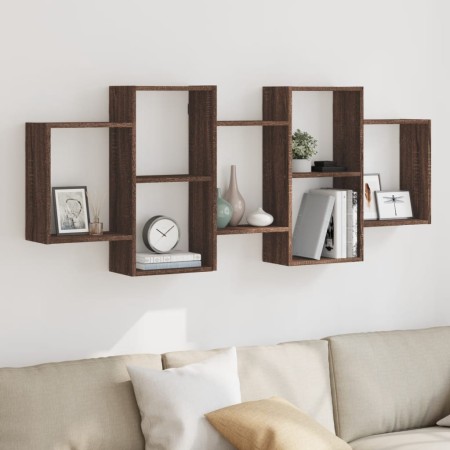 Estantería de pared madera ingeniería marrón roble 159x18x65 cm de , Estantes y estanterías - Ref: Foro24-853215, Precio: 60,...
