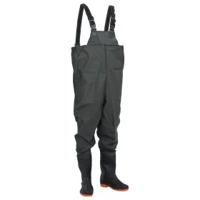 Vadeador de pecho con botas verde oscuro talla 43 de , Vadeadores para caza y para pesca - Ref: Foro24-4016977, Precio: 34,36...