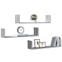 Estante de pared 3 uds madera ingeniería gris Sonoma 80x18x18cm de , Estantes y estanterías - Ref: Foro24-853295, Precio: 28,...
