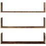 Estantes de pared 3 uds madera ingeniería envejecida 80x18x18cm de , Estantes y estanterías - Ref: Foro24-853297, Precio: 33,...