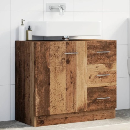 Armario para lavabo madera ingeniería envejecida 63x30x54 cm de , Muebles de baño - Ref: Foro24-858323, Precio: 74,39 €, Desc...