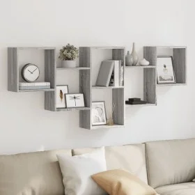 Estantería de pared madera ingeniería gris Sonoma 159x18x66 cm de , Estantes y estanterías - Ref: Foro24-853304, Precio: 50,2...