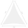 Toldo de vela triangular tela Oxford blanco 5x6x6 m de vidaXL, Sombrillas - Ref: Foro24-135291, Precio: 41,26 €, Descuento: %