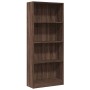 Estantería de madera de ingeniería marrón roble 60x24x143 cm de , Librerías y estanterías - Ref: Foro24-857818, Precio: 57,20...
