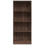 Estantería de madera de ingeniería marrón roble 60x24x143 cm de , Librerías y estanterías - Ref: Foro24-857818, Precio: 57,20...