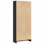 Estantería de madera de ingeniería negra 60x24x143 cm de , Librerías y estanterías - Ref: Foro24-857813, Precio: 56,68 €, Des...