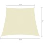 Toldo de vela trapezoidal de tela oxford color crema 3/4x3 m de vidaXL, Sombrillas - Ref: Foro24-135242, Precio: 56,13 €, Des...