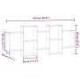 Estante de pared madera ingeniería roble artisian 159x18x65 cm de , Estantes y estanterías - Ref: Foro24-853217, Precio: 62,8...