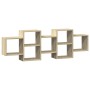 Estante de pared madera ingeniería roble Sonoma 129x18x42 cm de , Estantes y estanterías - Ref: Foro24-853220, Precio: 55,54 ...