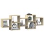 Estante de pared madera ingeniería roble Sonoma 129x18x42 cm de , Estantes y estanterías - Ref: Foro24-853220, Precio: 55,54 ...