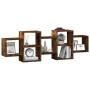 Estante de pared madera ingeniería roble ahumado 129x18x42 cm de , Estantes y estanterías - Ref: Foro24-853222, Precio: 53,02...