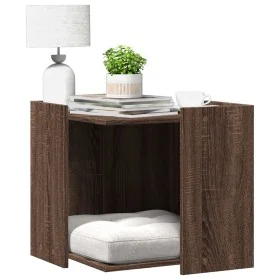 Mueble arenero para gatos madera marrón roble 53x53x51 cm de , Mobiliario para gatos - Ref: Foro24-857757, Precio: 59,79 €, D...