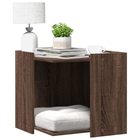 Mueble arenero para gatos madera marrón roble 53x53x51 cm de , Mobiliario para gatos - Ref: Foro24-857757, Precio: 60,46 €, D...