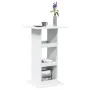 Mesa bar con almacenaje madera ingeniería blanca 60x60x102 cm de , Mesas de cocina y de comedor - Ref: Foro24-854328, Precio:...