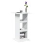 Mesa bar con almacenaje madera ingeniería blanca 60x60x102 cm de , Mesas de cocina y de comedor - Ref: Foro24-854328, Precio:...