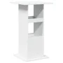 Mesa bar con almacenaje madera ingeniería blanca 60x60x102 cm de , Mesas de cocina y de comedor - Ref: Foro24-854328, Precio:...