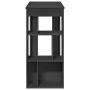 Mesa bar con estantes madera ingeniería negro 102x50x103,5 cm by , Kitchen and dining tables - Ref: Foro24-854356, Price: 91,...