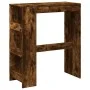 Mesa alta bar con estantes roble ahumado 90x40x103,5 cm by , Kitchen and dining tables - Ref: Foro24-854377, Price: 75,18 €, ...