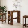 Mesa alta bar con estantes roble ahumado 90x40x103,5 cm by , Kitchen and dining tables - Ref: Foro24-854377, Price: 75,18 €, ...