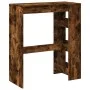 Mesa alta bar con estantes roble ahumado 90x40x103,5 cm by , Kitchen and dining tables - Ref: Foro24-854377, Price: 75,18 €, ...