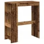 Mesa alta con estantes madera envejecida 90x40x103,5 cm by , Kitchen and dining tables - Ref: Foro24-854380, Price: 75,18 €, ...