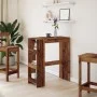 Mesa alta con estantes madera envejecida 90x40x103,5 cm by , Kitchen and dining tables - Ref: Foro24-854380, Price: 75,18 €, ...