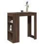 Mesa alta bar con estantes marrón roble 102x50x103,5 cm de , Mesas de cocina y de comedor - Ref: Foro24-854361, Precio: 85,76...