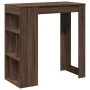 Mesa alta bar con estantes marrón roble 102x50x103,5 cm de , Mesas de cocina y de comedor - Ref: Foro24-854361, Precio: 85,76...