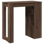 Mesa alta bar con estantes marrón roble 102x50x103,5 cm de , Mesas de cocina y de comedor - Ref: Foro24-854361, Precio: 85,76...