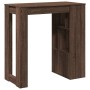 Mesa alta bar con estantes marrón roble 102x50x103,5 cm de , Mesas de cocina y de comedor - Ref: Foro24-854361, Precio: 86,60...