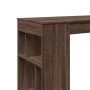 Mesa alta bar con estantes marrón roble 102x50x103,5 cm de , Mesas de cocina y de comedor - Ref: Foro24-854361, Precio: 85,76...