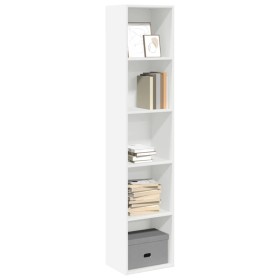 Estantería librería madera de ingeniería blanco 40x30x189 cm de , Librerías y estanterías - Ref: Foro24-857885, Precio: 64,70...