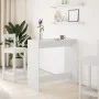 Mesa alta de bar madera ingeniería blanca 102x50x103,5 cm de , Mesas de cocina y de comedor - Ref: Foro24-854427, Precio: 77,...