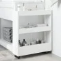 Schmaler Aufbewahrungswagen, 3 Ebenen, weißes Ingenieurholz von , Küchen- und Speisewagen - Ref: Foro24-855241, Preis: 52,68 ...