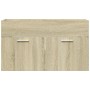 Armario para lavabo contrachapada color roble 80x38,5x46 cm de , Muebles de baño - Ref: Foro24-856209, Precio: 44,60 €, Descu...