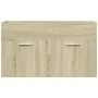 Armario para lavabo contrachapada color roble 80x38,5x46 cm de , Muebles de baño - Ref: Foro24-856209, Precio: 44,03 €, Descu...