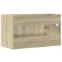Armario para lavabo contrachapada color roble 80x38,5x46 cm de , Muebles de baño - Ref: Foro24-856209, Precio: 44,60 €, Descu...
