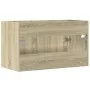 Armario para lavabo contrachapada color roble 80x38,5x46 cm de , Muebles de baño - Ref: Foro24-856209, Precio: 44,03 €, Descu...