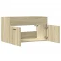 Armario para lavabo contrachapada color roble 80x38,5x46 cm de , Muebles de baño - Ref: Foro24-856209, Precio: 44,03 €, Descu...