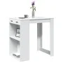 Mesa alta de bar madera ingeniería blanca 102x70x103,5 cm de , Mesas de cocina y de comedor - Ref: Foro24-3309321, Precio: 10...