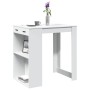 Mesa alta de bar madera ingeniería blanca 102x70x103,5 cm de , Mesas de cocina y de comedor - Ref: Foro24-3309321, Precio: 10...