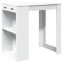 Mesa alta de bar madera ingeniería blanca 102x70x103,5 cm de , Mesas de cocina y de comedor - Ref: Foro24-3309321, Precio: 10...