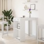 Mesa alta de bar madera ingeniería blanca 102x70x103,5 cm de , Mesas de cocina y de comedor - Ref: Foro24-3309321, Precio: 10...