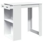 Mesa alta de bar madera ingeniería blanca 102x70x103,5 cm de , Mesas de cocina y de comedor - Ref: Foro24-3309321, Precio: 10...